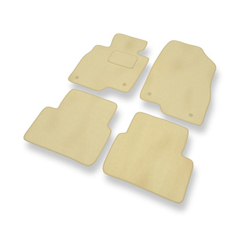 Velour gulvmåtter til Mazda 3 III Hatchback, Sedan (2013-2019) - beige