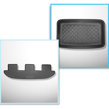 Bagagerumsmåtte og bilmåttesæt TPE skræddersyet til: Volkswagen Sharan II Varevogn (09.2010-03.2022)