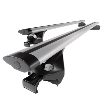 Tagbagagebærer til bil Hyundai ix35 SUV (2010-2015) - sølv bagagebærer til taget - lastholder - tagholder - Integreret rækværk - Aluminium