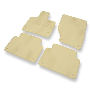Velour gulvmåtter til Audi Q7 I SUV (2005-2015) - beige