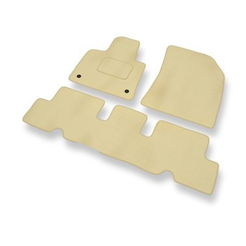 Velour gulvmåtter til Citroen C4 Picasso II Minivan (2013-2018) - beige