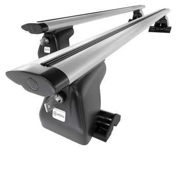 Tagbagagebærer til bil Jeep Commander SUV (2006-2010) - sølv bagagebærer til taget - lastholder - tagholder - T-profil - Aluminium