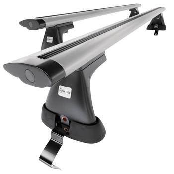 Tagbagagebærer til bil Renault Clio mk IV Hatchback (2013-2019) - sølv bagagebærer til taget - lastholder - tagholder - uden monteringselementer - Aluminium