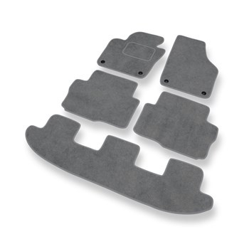 Velour gulvmåtter til Volkswagen Sharan II Varevogn (2010-2022) - grå