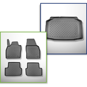Bagagerumsmåtte og bilmåttesæt TPE skræddersyet til: Audi A1 GB Sportback (07.2018-2024) - nederste bagagerum; til modeller uden bevægeligt gulv i bagagerummet