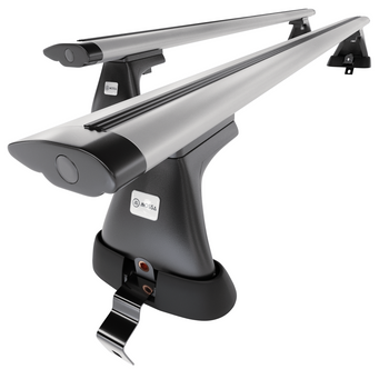 Tagbagagebærer til bil Renault Megane mk III Hatchback (2008-2016) - sølv bagagebærer til taget - lastholder - tagholder - uden monteringselementer - Aluminium