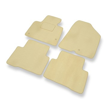 Velour gulvmåtter til Hyundai Santa Fe III SUV (2012-2018) - beige