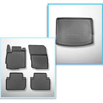 Bagagerumsmåtte og bilmåttesæt TPE PREMIUM skræddersyet til: Mitsubishi Eclipse Cross SUV (01.2018-....) - Ikke til Plug-in Hybrid version