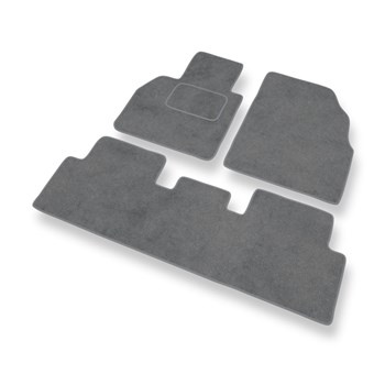 Velour gulvmåtter til Renault Scenic II Minivan (2003-2009) - grå