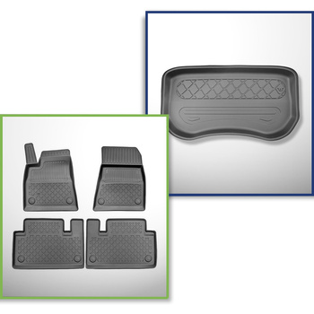 Bagagerumsmåtte og bilmåttesæt TPE skræddersyet til: Tesla Model 3 Sedan (2020-....) - Bagagerum foran; 2 og 4 hjulstræk