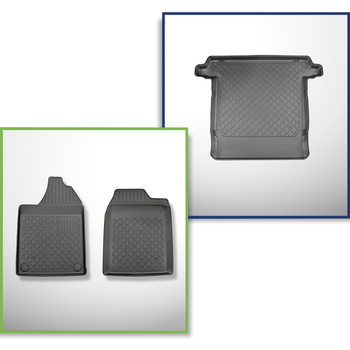 Bagagerumsmåtte og bilmåttesæt TPE skræddersyet til: Aixam Crossline Crossover (2005-2010) - To pladser