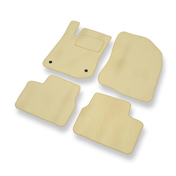 Velour gulvmåtter til Peugeot 208 Hatchback (2012-2019) - beige