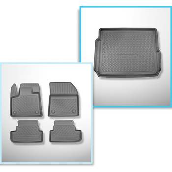 Bagagerumsmåtte og bilmåttesæt TPE PREMIUM skræddersyet til: Opel Grandland X Plug-in Hybrid SUV (11.2019-2021) - uden Hi-Fi-System FOCAL