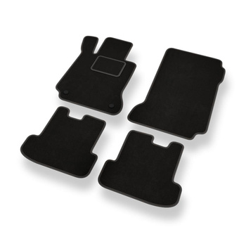 Velour gulvmåtter til Mercedes-Benz E-Klasse C207 Coupé (2009-2016) - sort