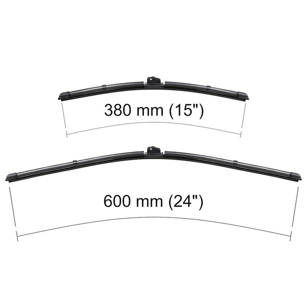 Vinduesviskere til forruden til Fiat Panda Hatchback, Varevogn (02.2012-....) - Flad viskerblade