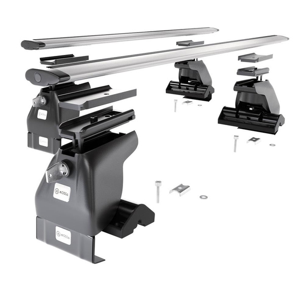 Tagbagagebærer til bil Honda Jazz mk II Hatchback (2008-2015) - sølv bagagebærer til taget - lastholder - tagholder - uden monteringselementer - Aluminium