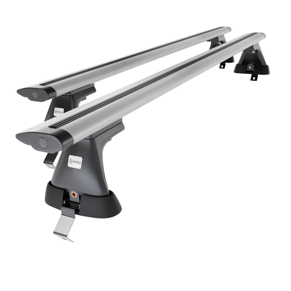 Tagbagagebærer til bil Skoda Fabia mk III Hatchback (2015-2021) - sølv bagagebærer til taget - lastholder - tagholder - uden monteringselementer - Aluminium