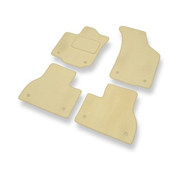 Velour gulvmåtter til Volkswagen Phaeton Sedan (2002-2016) Kort version - beige