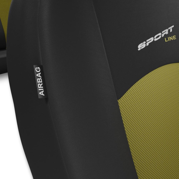 Universelle sædebetræk til biler til Dacia Logan I, II, III (2004-....) - gul