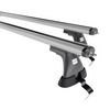 Tagbagagebærer til bil Fiat Grande Punto Hatchback (2005-2010) - sølv bagagebærer til taget - lastholder - tagholder - uden monteringselementer - Aluminium