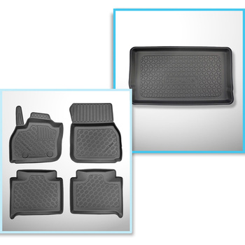 Bagagerumsmåtte og bilmåttesæt TPE PREMIUM skræddersyet til: Renault ZOE Hatchba