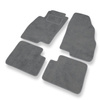 Velour gulvmåtter til Fiat Grande Punto Hatchback, Varevogn (2005-2012) - grå