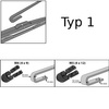 Vinduesviskere til forruden til Mercedes-Benz Actros MP1, MP2, MP3 Lastbil (1997-2013) - Standard viskerblade