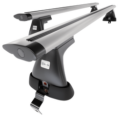 Tagbagagebærer til bil Volvo S60 Cross Country Sedan (2015-2019) - sølv bagagebærer til taget - lastholder - tagholder - uden monteringselementer - Aluminium