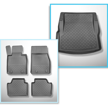 Bagagerumsmåtte og bilmåttesæt TPE skræddersyet til: BMW 3-serie F30 Limousine (