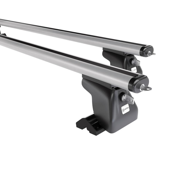 Tagbagagebærer til bil Jeep Commander SUV (2006-2010) - sølv bagagebærer til taget - lastholder - tagholder - T-profil - Aluminium