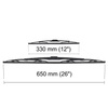 Vinduesviskere til forruden til Honda Jazz III Hatchback (10.2008-12.2015) - Standard viskerblade