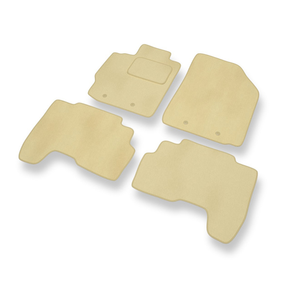 Velour gulvmåtter til Toyota Yaris II Hatchback, Sedan (2005-2010) - beige