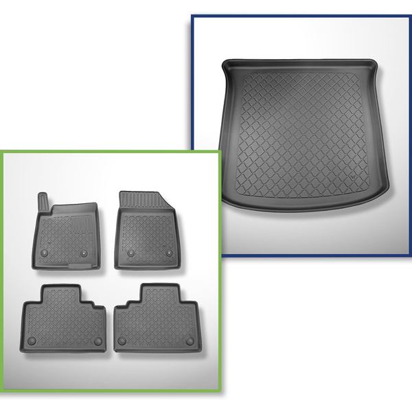 Bagagerumsmåtte og bilmåttesæt TPE skræddersyet til: Maxus Mifa 6 SUV (2023-....) - 5 sæder