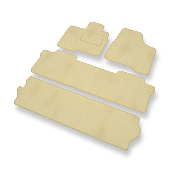 Velour gulvmåtter til Toyota Sienna II Minivan (2004-2010) - beige