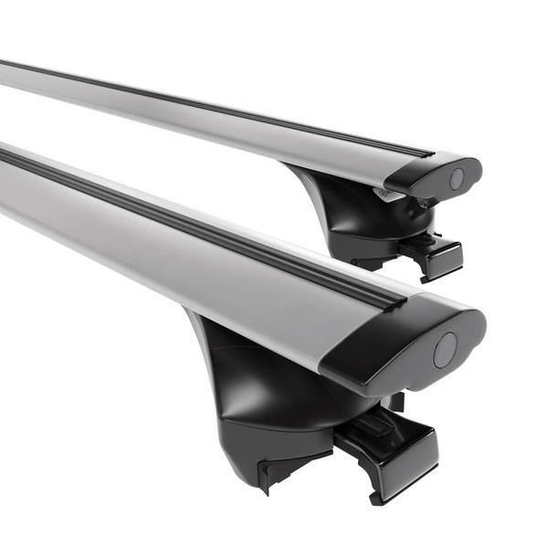 Tagbagagebærer til bil BMW 3-serie E91 Touring (2010-2011) - sølv bagagebærer til taget - lastholder - tagholder - Integreret rækværk - Aluminium