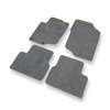 Velour gulvmåtter til Peugeot 207 Hatchback, Cabriolet, SW (2006-2012) - grå
