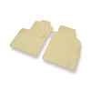 Velour gulvmåtter til Fiat 500 Hatchback (2007-2012) - beige