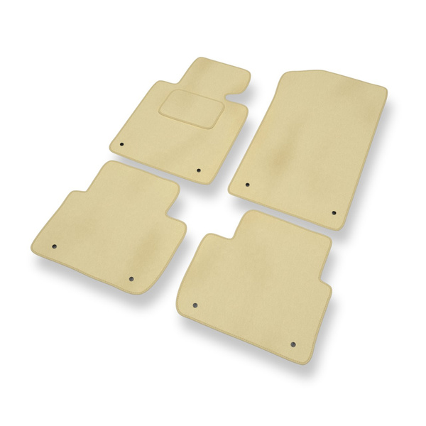 Velour gulvmåtter til BMW 3-serie M3 III E46 Compact, Coupé, Cabriolet, Limousine, Touring (2001-2006) - beige