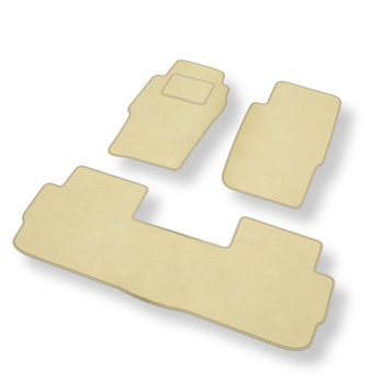 Velour gulvmåtter til Nissan Patrol GR SUV (1998-2010) 5 døre - beige