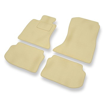 Velour gulvmåtter til BMW 5-serie F10, F11 (2010-2013) - beige