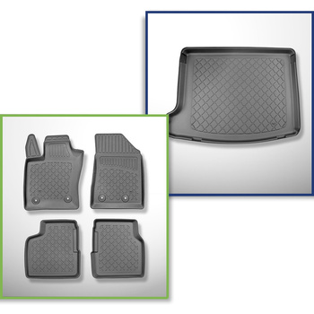 Bagagerumsmåtte og bilmåttesæt TPE skræddersyet til: Jeep Compass II MP 4xe Plug