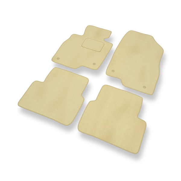 Velour gulvmåtter til Mazda 3 III Hatchback, Sedan (2013-2019) - beige