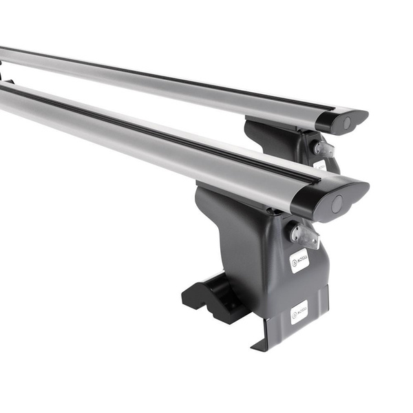 Tagbagagebærer til bil Hyundai ix20 Hatchback (2010-2019) - sølv bagagebærer til taget - lastholder - tagholder - uden monteringselementer - Aluminium