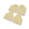 Velour gulvmåtter til Peugeot 607 Sedan (1999-2010) - beige