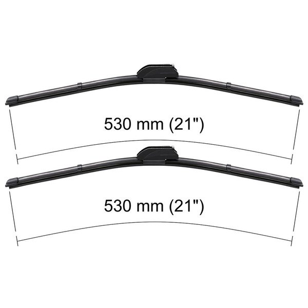 Vinduesviskere til forruden til Volvo C70 I Coupé, Cabriolet (01.1997-03.2006) - Flad viskerblade