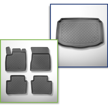 Bagagerumsmåtte og bilmåttesæt TPE skræddersyet til: Nissan Qashqai III Mild Hyb