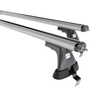 Tagbagagebærer til bil Alfa Romeo Giulietta Hatchback (2010-2020) - sølv bagagebærer til taget - lastholder - tagholder - uden monteringselementer - Aluminium