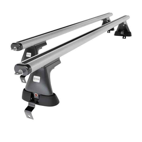 Tagbagagebærer til bil Renault Megane mk III Hatchback (2008-2016) - sølv bagagebærer til taget - lastholder - tagholder - uden monteringselementer - Aluminium