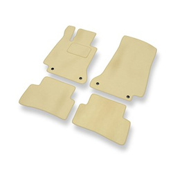 Velour gulvmåtter til Mercedes-Benz C-Klasse W205 Stationcar, Limousine (2013-2021) - beige