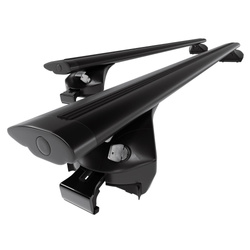 Tagbagagebærer til bil Skoda Enyaq iV SUV (2021-....) - sort bagagebærer til taget - lastholder - tagholder - Integreret rækværk - Aluminium